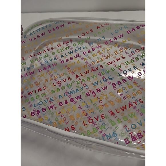Bath Body Works Sports Pack Clear Crossbody Bag Makeup Bag Love Always Wins - Picture 7 of 9